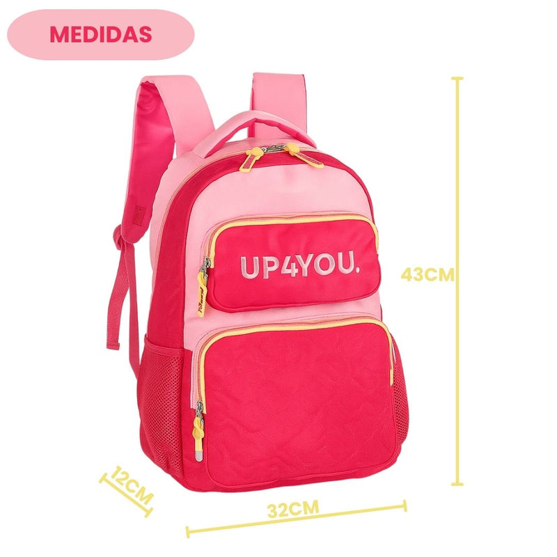 Mochila de Costas Escolar Feminina Passeio Menina Notebook Volta as Aulas Resistente Juvenil Ponto Criativo