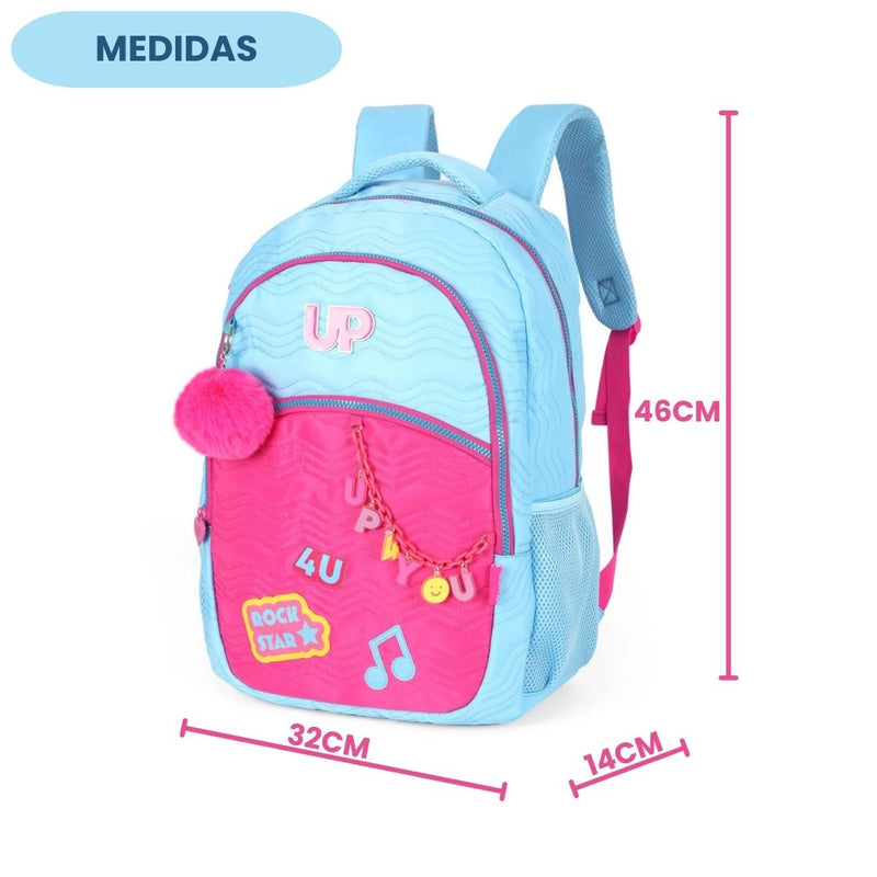Mochila de Costas Feminina Escolar Passeio Notebook Volta Aulas Menina Juvenil Estilosa Ponto Criativo