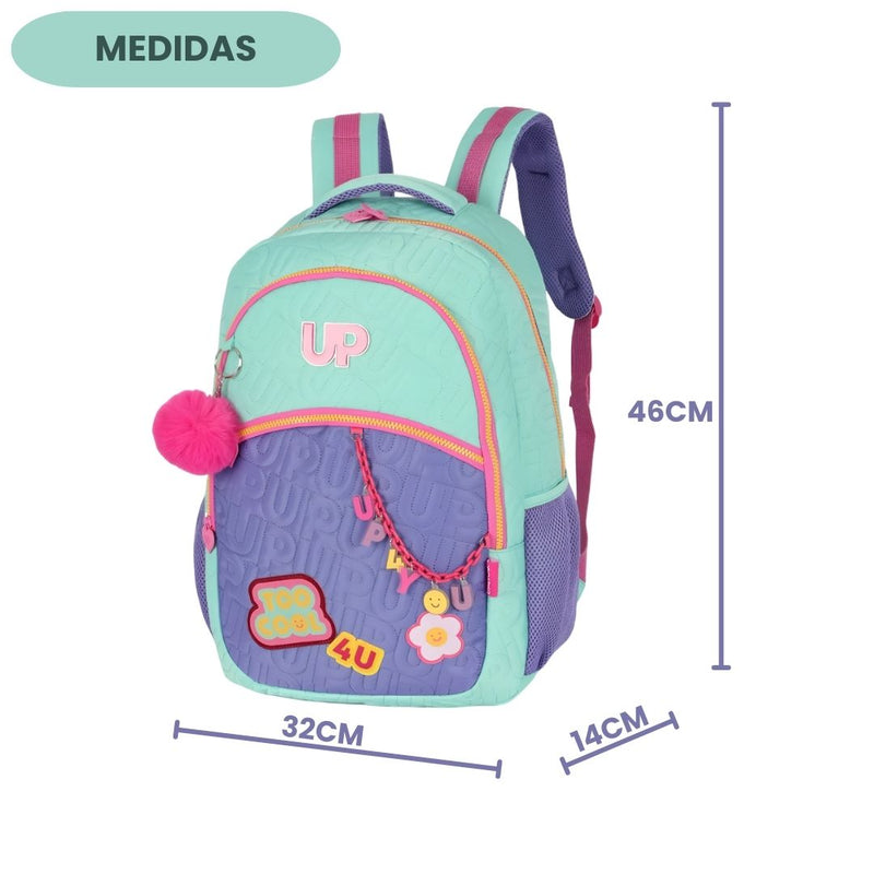Mochila de Costas Feminina Escolar Passeio Notebook Volta Aulas Menina Juvenil Estilosa Ponto Criativo