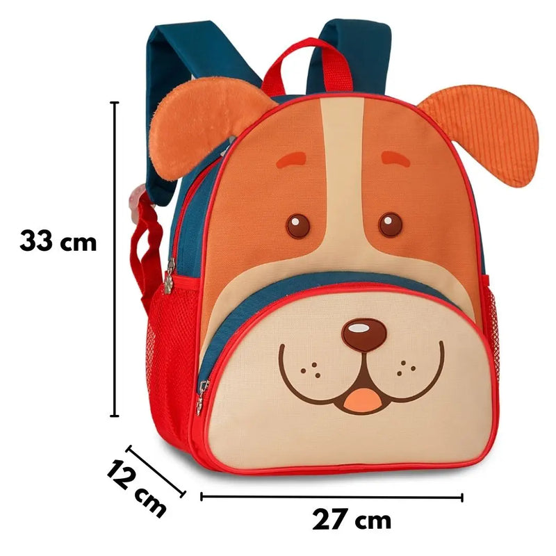 Mochila de Costas Bolsa Mala Infantil Menino Bebê Cachorrinho Dog Pets Clio Megalomania