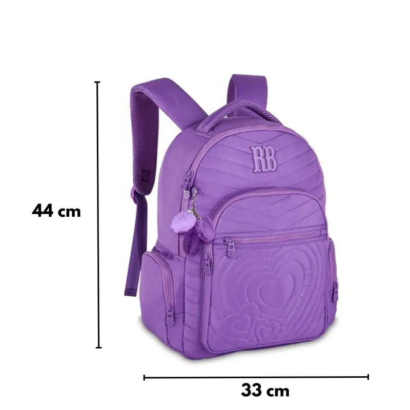 Mochila Costas Rebecca Bonbon Rosa Roxo Azul Verde Meninas Adolescente Chaveiro Juvenil Escolar Estudos Clio Megalomania
