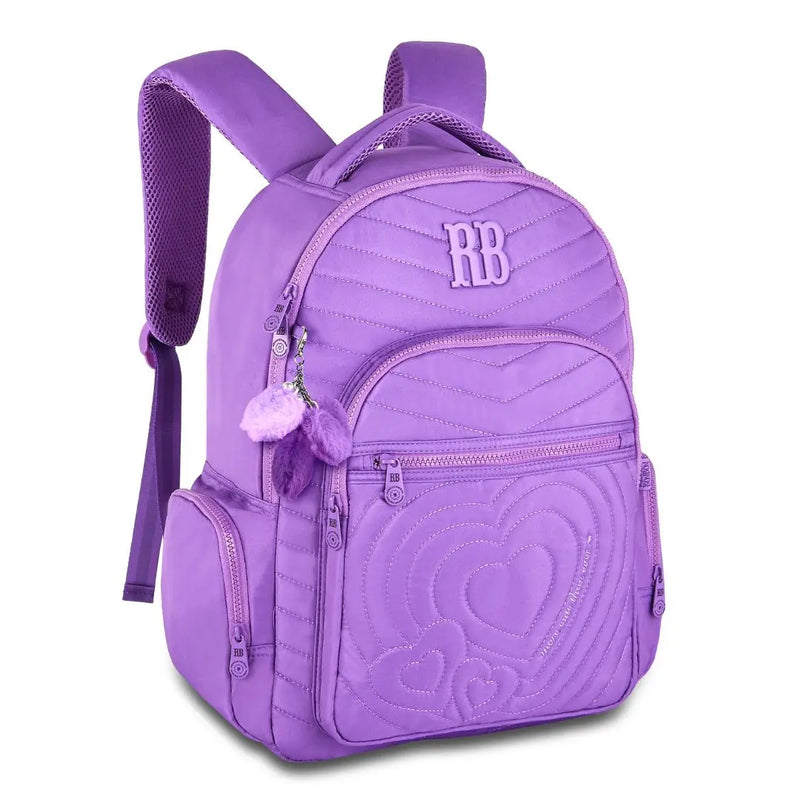 Mochila Costas Rebecca Bonbon Rosa Roxo Azul Verde Meninas Adolescente Chaveiro Juvenil Escolar Estudos Clio Megalomania