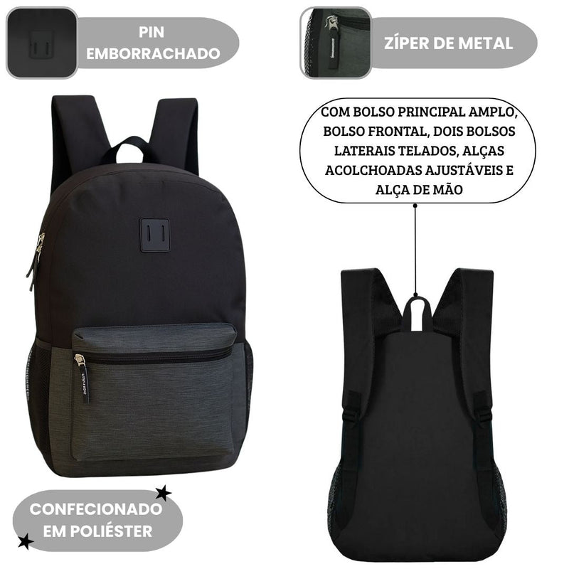 Mochila de Costas Funcional Resistente Passeio Escolar Faculdade Volta Aulas Estudo Ponto Criativo