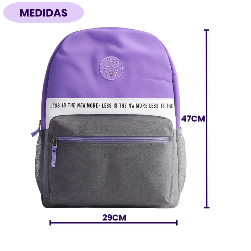Mochila de Costas Simples Unissex Juvenil Faculdade Escolar Básica Passeio Estudo Volta às Aulas