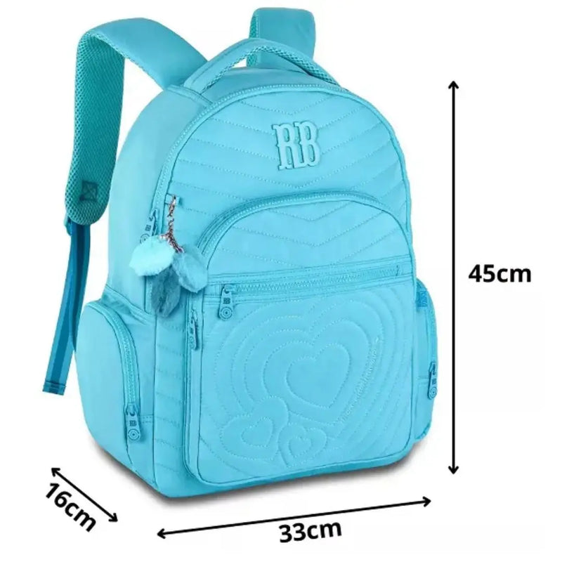Mochila Costas Rebecca Bonbon Rosa Roxo Azul Verde Meninas Adolescente Chaveiro Juvenil Escolar Estudos Clio Megalomania