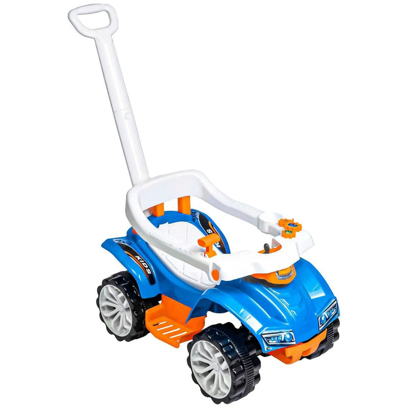 Quadriciclo Infantil Menino Passeio Bebê Brinquedo Pés Apoio Passeio Infantil Andador Azul Megalomania