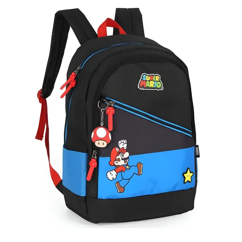Mochila De Costas Escolar Super Mario Juvenil Menino Espaçosa Chaveiro Grande Estudo Volta às Aulas Megalomania