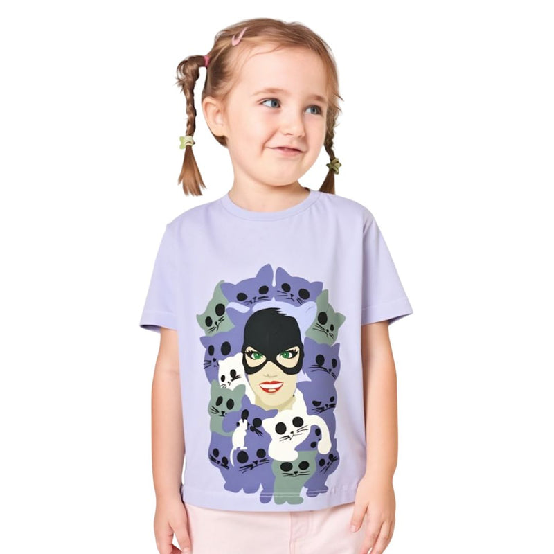 Camiseta Infantil Mulher Gato Presente Dc Comics Batman Quadrinhos Menina