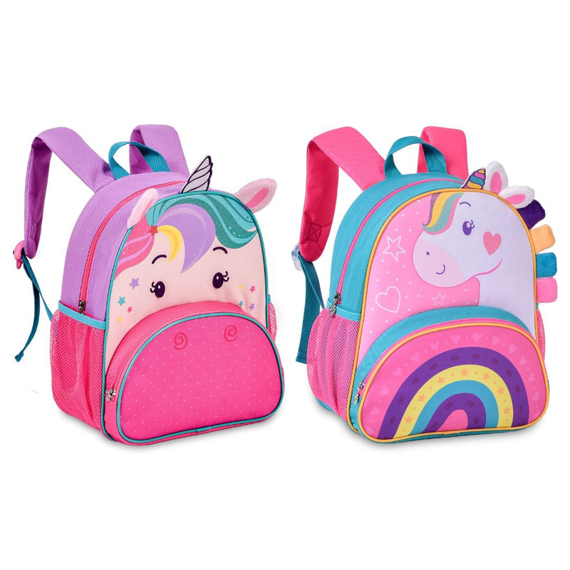 Mochila De Costas Unicornio Grande Espaçosa Infantil Escolar Meninas Feminina Megalomania