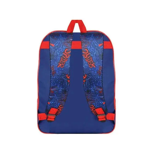 Mochila de Costas Escolar Homem Infantil Aranha Spider Dark Spider para Meninos Azul e Vermelha - Clio Megalomania