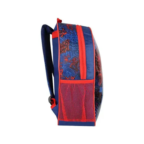 Mochila de Costas Escolar Homem Infantil Aranha Spider Dark Spider para Meninos Azul e Vermelha - Clio Megalomania