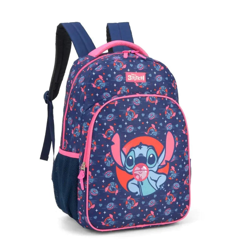 Mochila de Costas Juvenil Azul Escuro Escolar Lilo Stitch Disney - Luxcel Megalomania