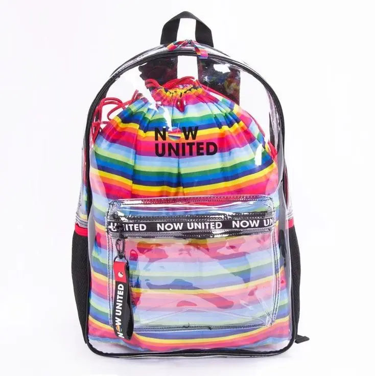 Mochila Now United Juvenil Escolar Transparente Menina - Clio Megalomania