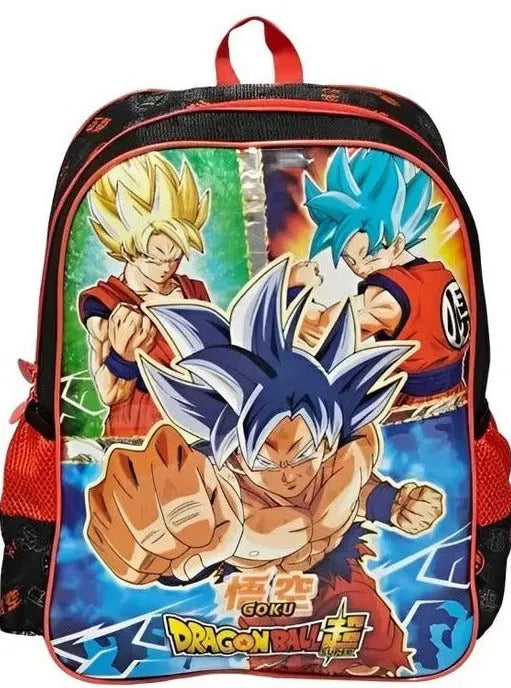 Mochila de Costas Dragon Ball Super Infantil Menino Escolar Anime Goku Dragon Ball Z DBZ Oficial 16'' - Clio Megalomania