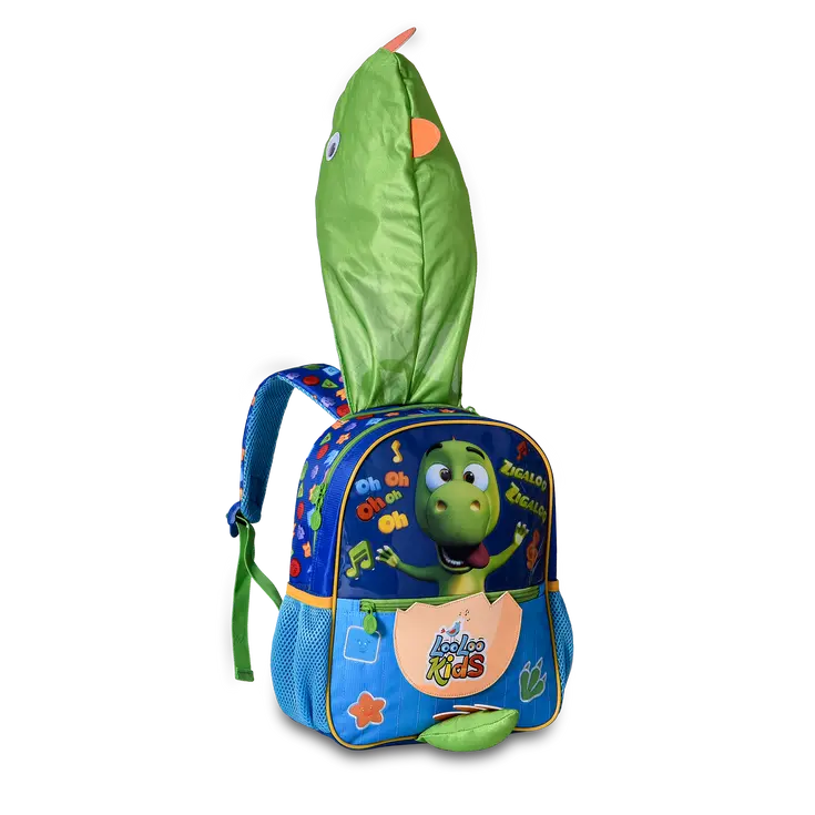 Mochila de Costas Infantil Looloo Kids Escolar Zigaloo Dino 13'' - Clio Megalomania