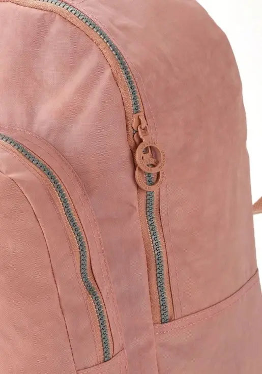 Mochila com Rodas Escolar Juvenil com Bolso Frontal Rosa Resistente com Pompom Rosa Up4You - Luxcel Megalomania