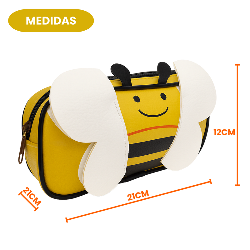 Necessaire Abelha Amarelo Personalizada Mel Menina Juvenil Organização Presente Passeio Estilo