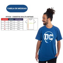 Camiseta Unissex Adulto Logo DC Azul Batman Morcego Comics Megalomania