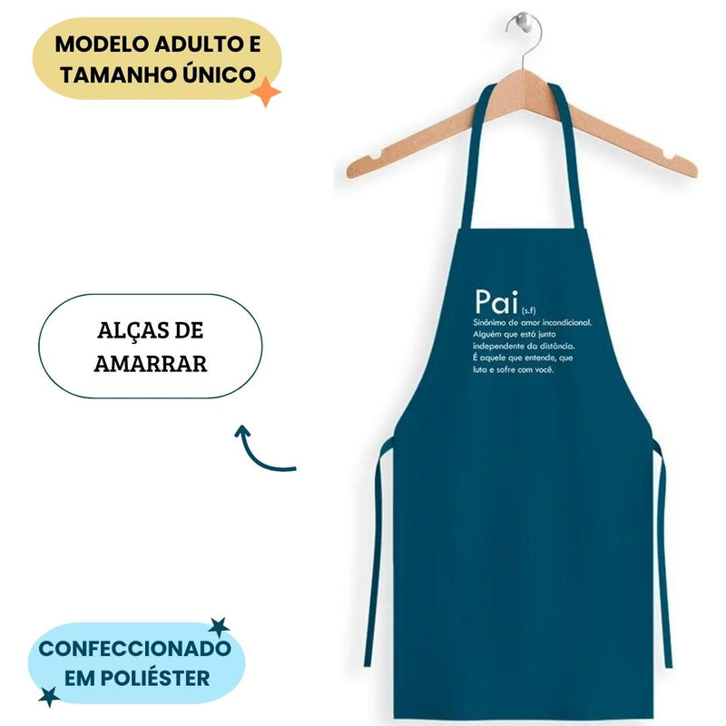 Avental de Cozinha Azul Churrasco Significado De Pai Presente Dia Dos Pais Megalomania