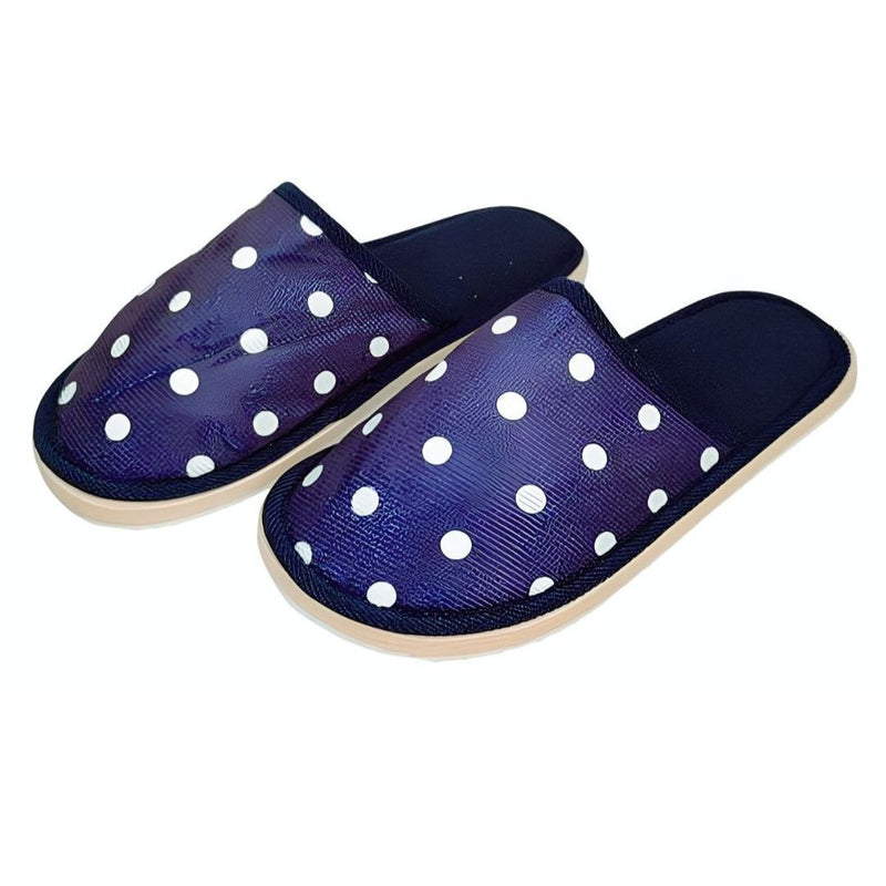 Pantufa Chinelo Bolinha Peluciada Azul Adulto Inverno Unissex Megalomania