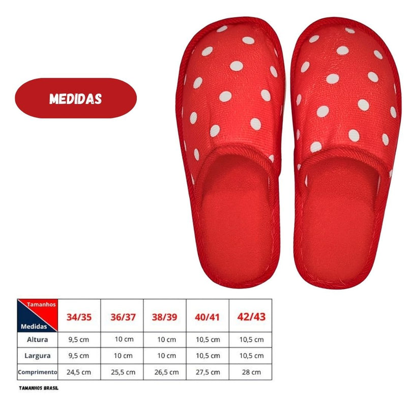 Chinelo Pantufa Inverno Vermelho Quarto Inverno Frio Feminina Namorados Megalomania