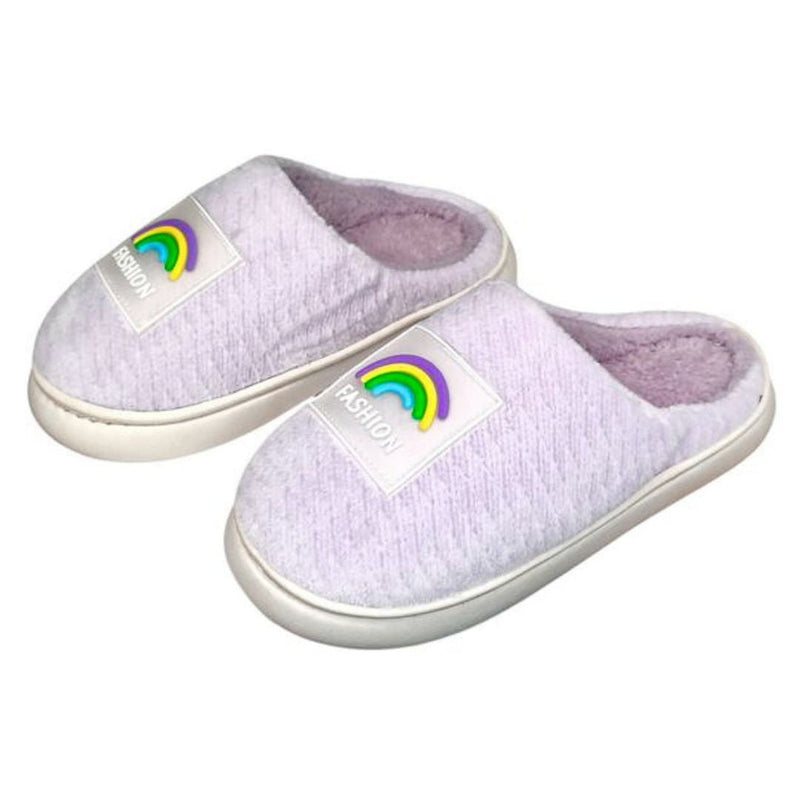 Pantufa Chinelo Inverno Lilás Adulto Feminina Solado Borracha Frio Megalomania