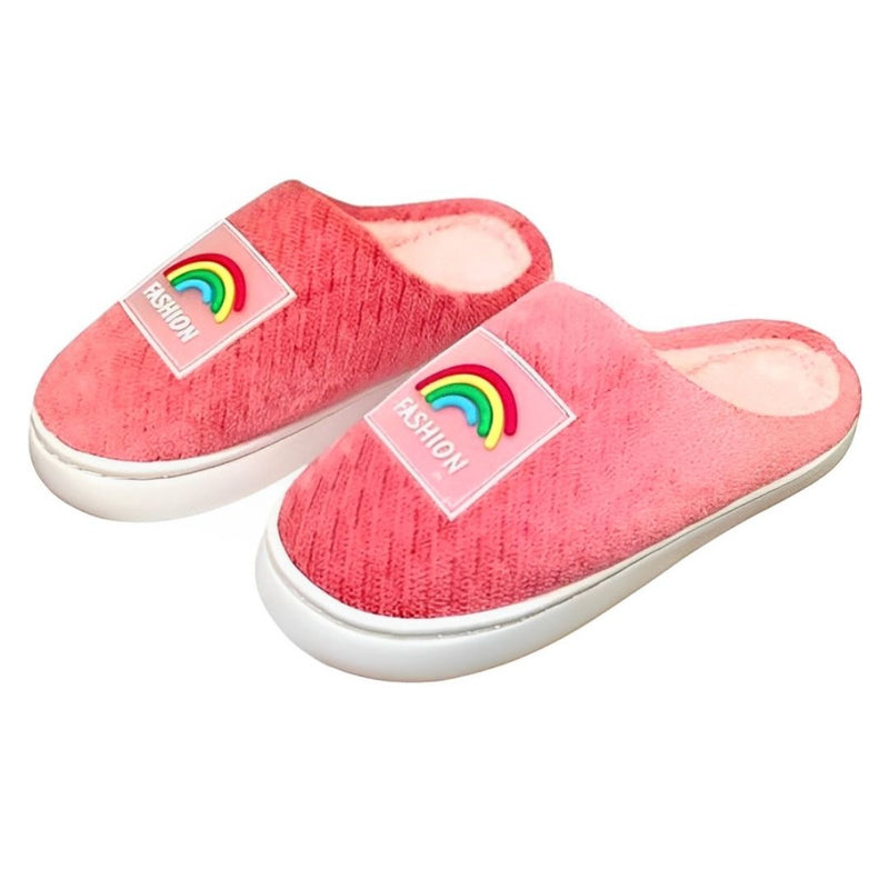Chinelo Pantufa Reforçada Inverno Peluciado Solado Borracha Vermelho Feminino Unissex Adulto Megalomania