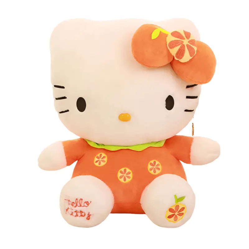Brinquedo de Pelúcia Hello Kitty Boneca Laranja Macio Travesseiro de Pelúcia Anime Decoração Animal Presente Pelucias Menina Boneca Criança 18cm Aliexpress