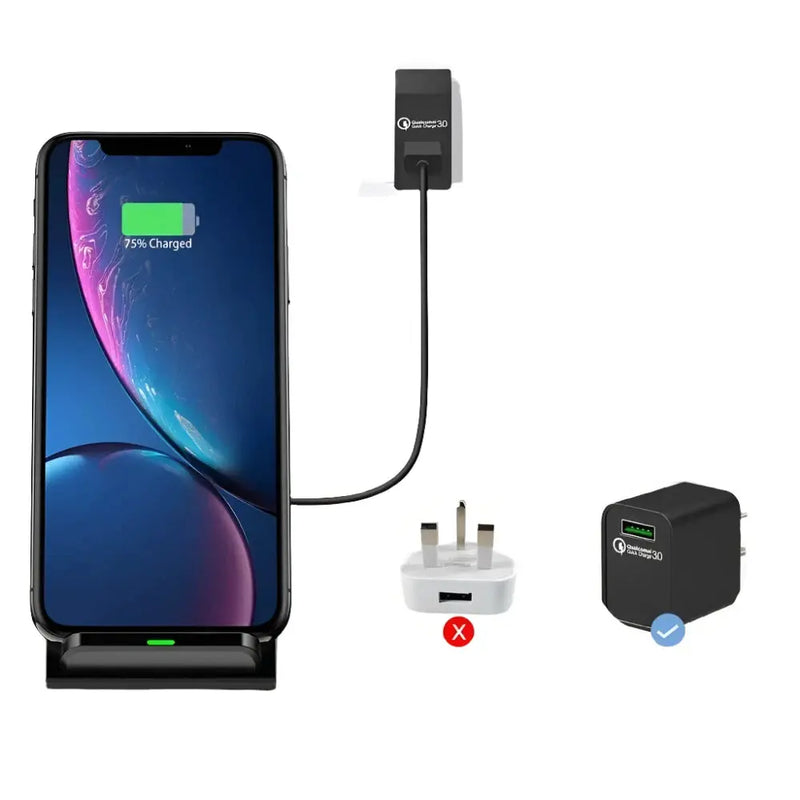Carregador Sem Fio Rápido 65W Compatível com Samsung, iPhone 14 13 12 11 XS XR X 8, Airpods Pro S22 S21 Nota 20, 65W Aliexpress