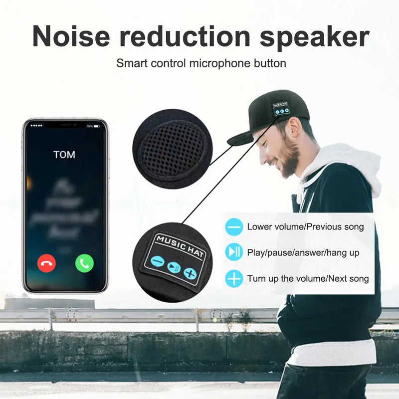 Boné Bluetooth Ajustável com Alto-Falante Wireless Smart Boné de Beisebol com Microfone para Esportes ao Ar Livre Chapéu Vestuário Acessório Aliexpress