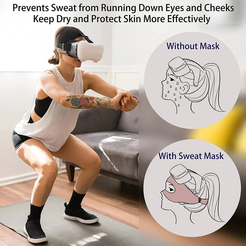 Capa de Máscara VR Respirável para Oculus Quest 2 – Sweat Band para Headsets de Realidade Virtual, Compatível com Pico 4 Vision Pro e Meta Quest 3 Aliexpress