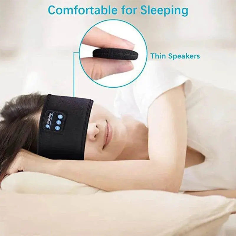 Air Pro Sem Fio Bluetooth Headset Fones de Ouvido Esportivos com Headband de Sono Fita de Cabeça e Máscara de Olho - Megalomania