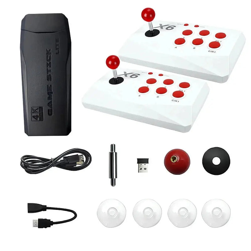 Console de TV Game Stick com Joystick Arcade – M8-X6, Built-in 20.000+ Jogos, Opções de 32G, 64G e 128G, Compatível com MAME, Sega, PS1, Atari Aliexpress