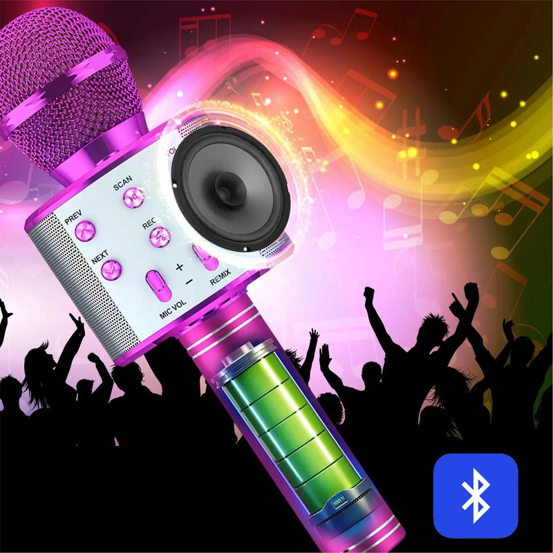 Microfone Sem Fio Bluetooth para Karaoke Ideal para Adultos e Crianças  Microfone para Cantar Brinquedo Divertido para Meninos e Meninas Presente de Aniversário Criança Aliexpress