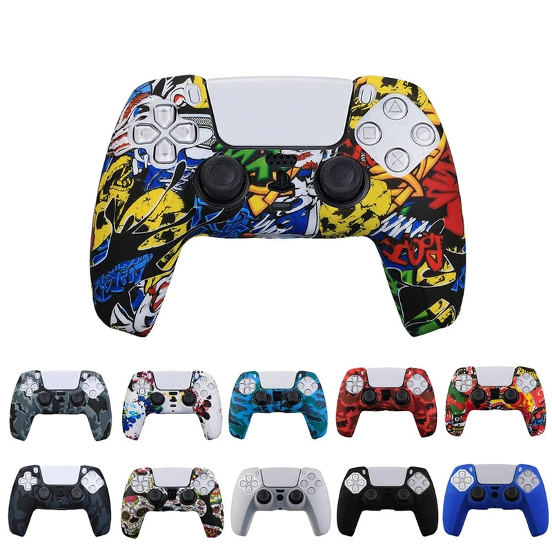 Capa Protetora para Controle de Playstation 5 Capa de Silicone Antiderrapante para PS5 Slim Gamepad Capa Acessórios para Punhos de Polegar - Megalonania