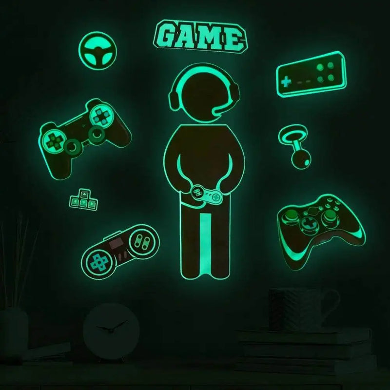 Adesivo de Parede Gamer Punho Cósmico do Jogo do Céu Estrelado Adesivo Decorativo Brilhante no Escuro Sala Gamer Quarto de Jogos - Megalomania