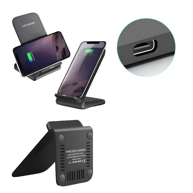 Carregador Sem Fio Rápido 65W Compatível com Samsung, iPhone 14 13 12 11 XS XR X 8, Airpods Pro S22 S21 Nota 20, 65W Aliexpress