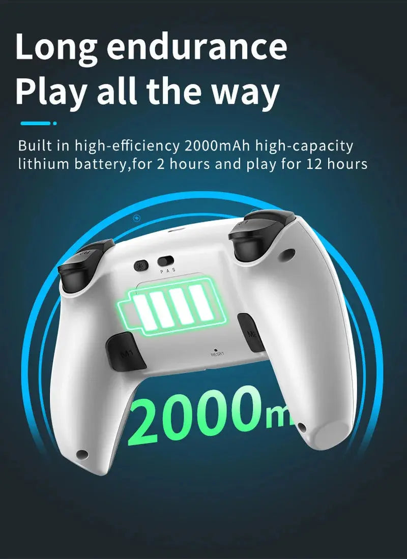 Controle Console PS3, PS4, PS5, Switch, Android e PC Game Jogos Sem Fio BT Top Gamepad com Luz RGB Touchpad Suporte de Chave Traseira Joystick 3D Presente Criança Gamer Aliexpress