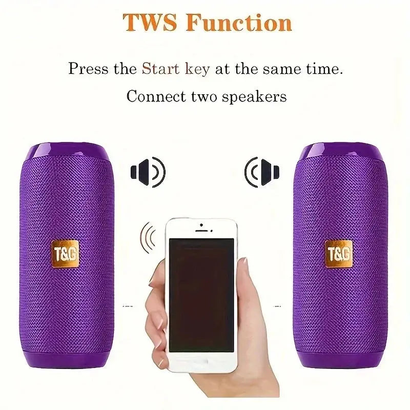 Alto-Falante Portátil Sem Fio Bluetooth TG117 Woofer ao Ar Livre com Chamadas Gratuitas FM TF Card e Acesso para USB Flash Drive USB Flash Drive Telefone Móvel Tablet TV TG117 Acessório Aliexpress