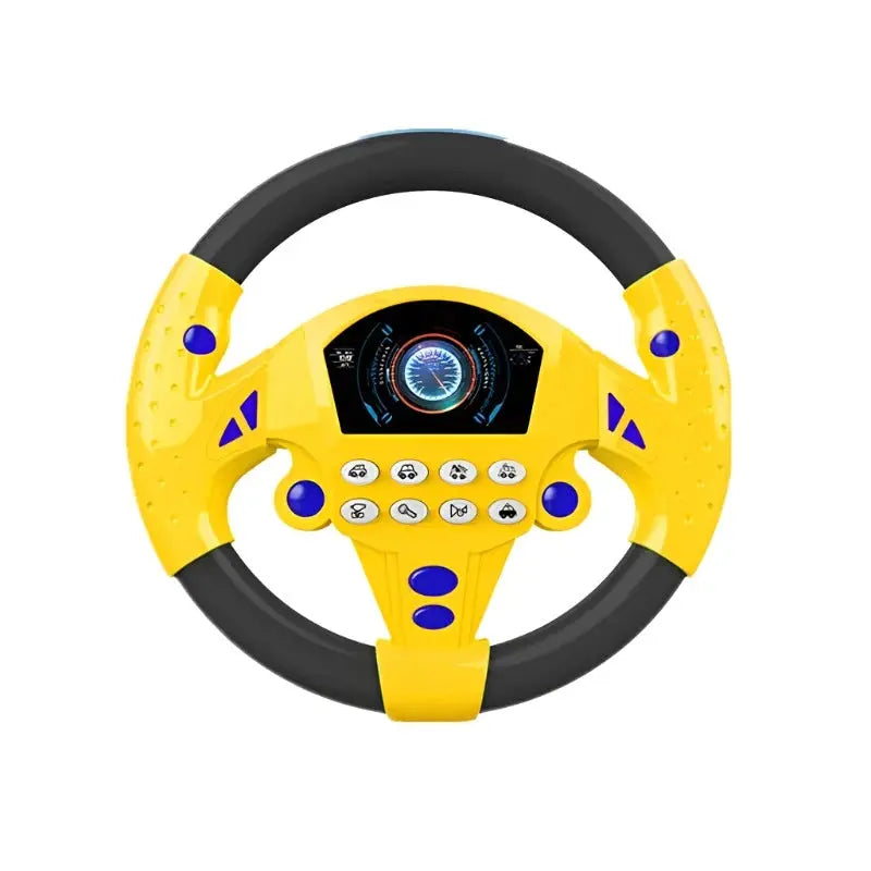 Brinquedo Volante de Simulação Infantil 360° Brinquedo de Educação Infantil com Luz e Som, Simulador de Máquina de Direção com Rotação para Crianças Acessório - Megalonania
