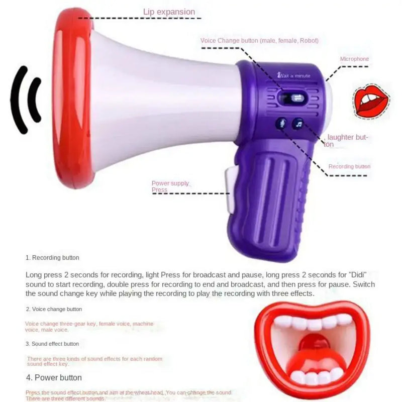 Brinquedo Megafone Boca Grande para Crianças Megafone Portátil Orador Engraçado Brinquedo de Som do Microfone Novo Brinquedo Presente Criança Aliexpress