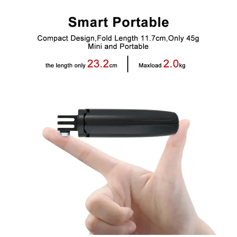 Mini Monopé Portátil para Go Pro Hero 11 10 Tripé Dobrável para Vlogs e Ações Sessão Preto, Osmo Action Camera Acessório Aliexpress