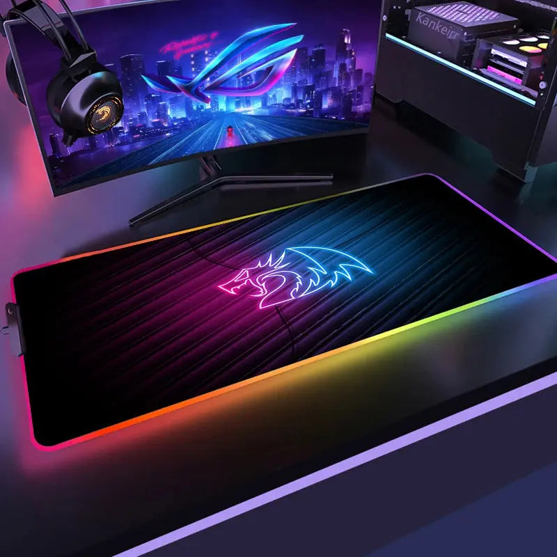 Mouse Pad Redragon RGB Gamer Deskmat com LED Tapete De Teclado LED Mousepad Protetor De Mesa Anime Mats Acessórios Gamer Laptop Aliexpress