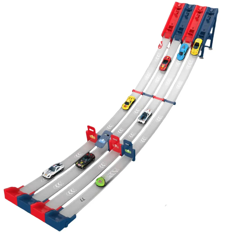 Brinquedo Pista de Corrida Competitivo Racing Track Toy Pista de Corrida para Crianças com Veículo de Liga Metálica Presente Aliexpress