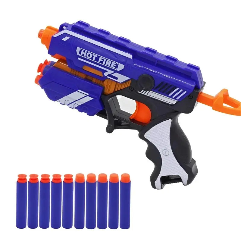 Brinquedo Kit de Pistola de Brinquedo com Munição de Borracha Macia para Crianças Compatível com Nerf - Megalonania