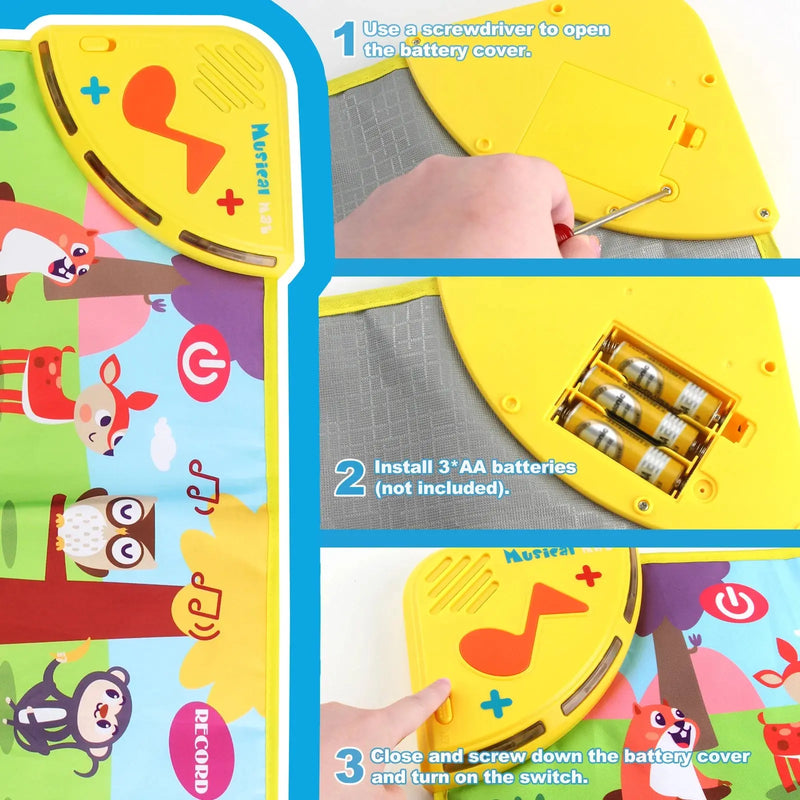 Brinquedo Tapete Musical Multifuncional para Crianças Teclado e Dança 8 Sons de Animais Brinquedo Educativo Presente para Crianças 80x30cm Aliexpress