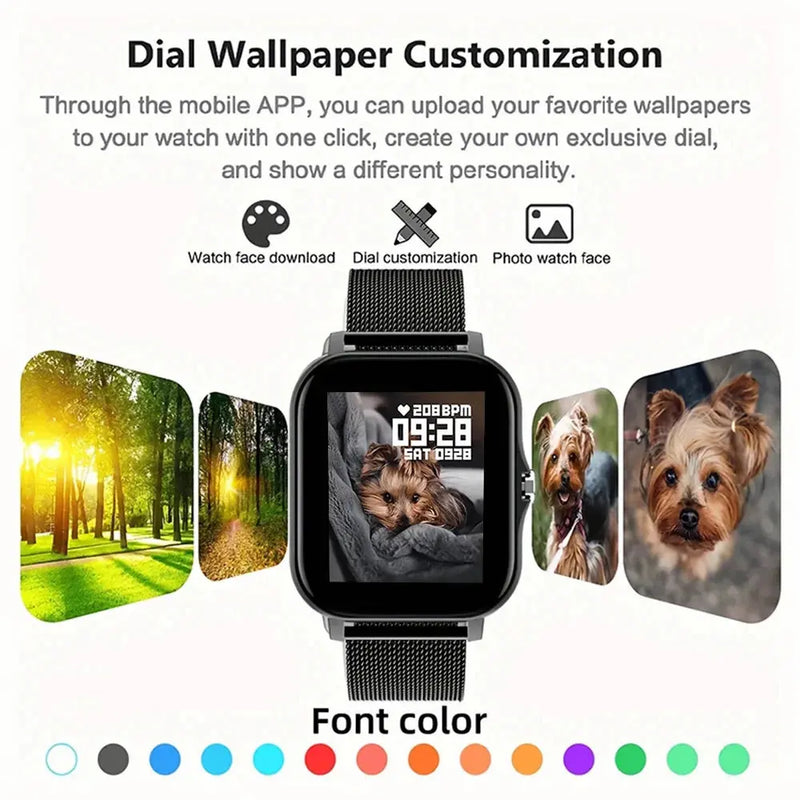 Relógio Inteligente Smartwatch Xiaomi Full Touch Screen Esportivo e Fitness para Homens e Mulheres BT Call Relógio de Pulso Digital Novo para 2024 Acessório Aliexpress