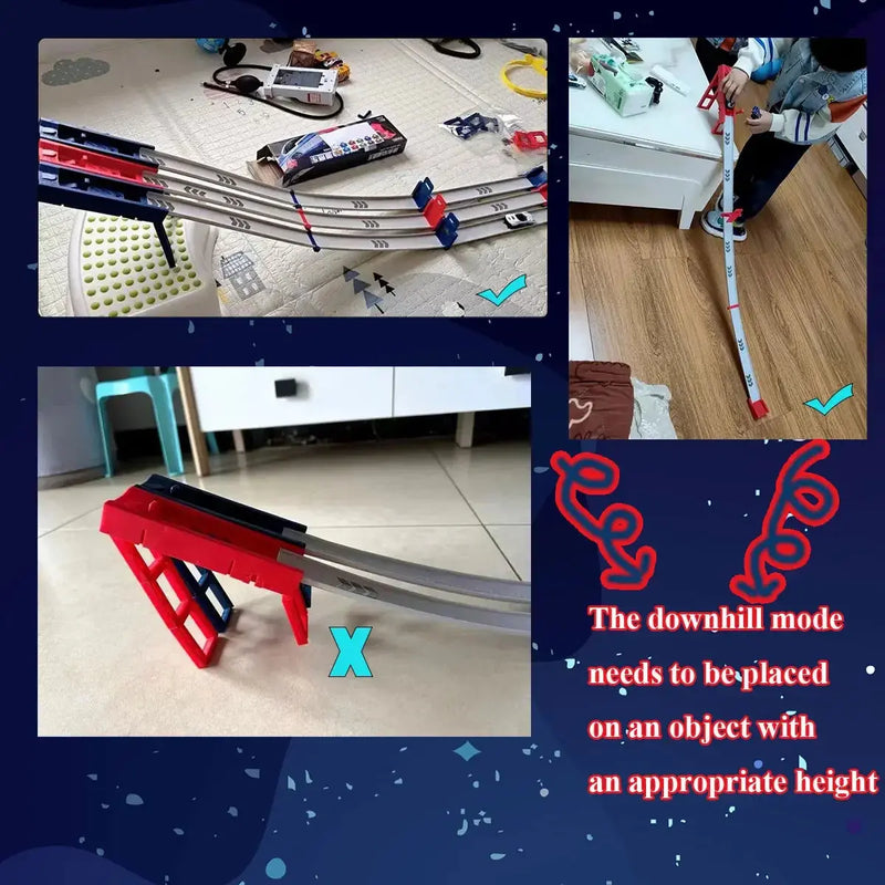Brinquedo Pista de Corrida Competitivo Racing Track Toy Pista de Corrida para Crianças com Veículo de Liga Metálica Presente Aliexpress