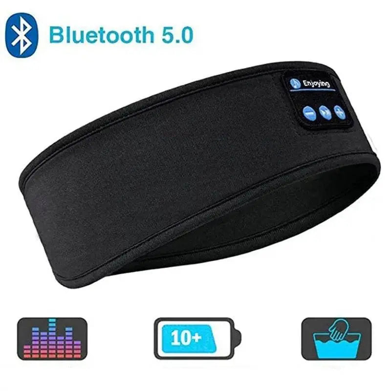 Air Pro Sem Fio Bluetooth Headset Fones de Ouvido Esportivos com Headband de Sono Fita de Cabeça e Máscara de Olho - Megalomania