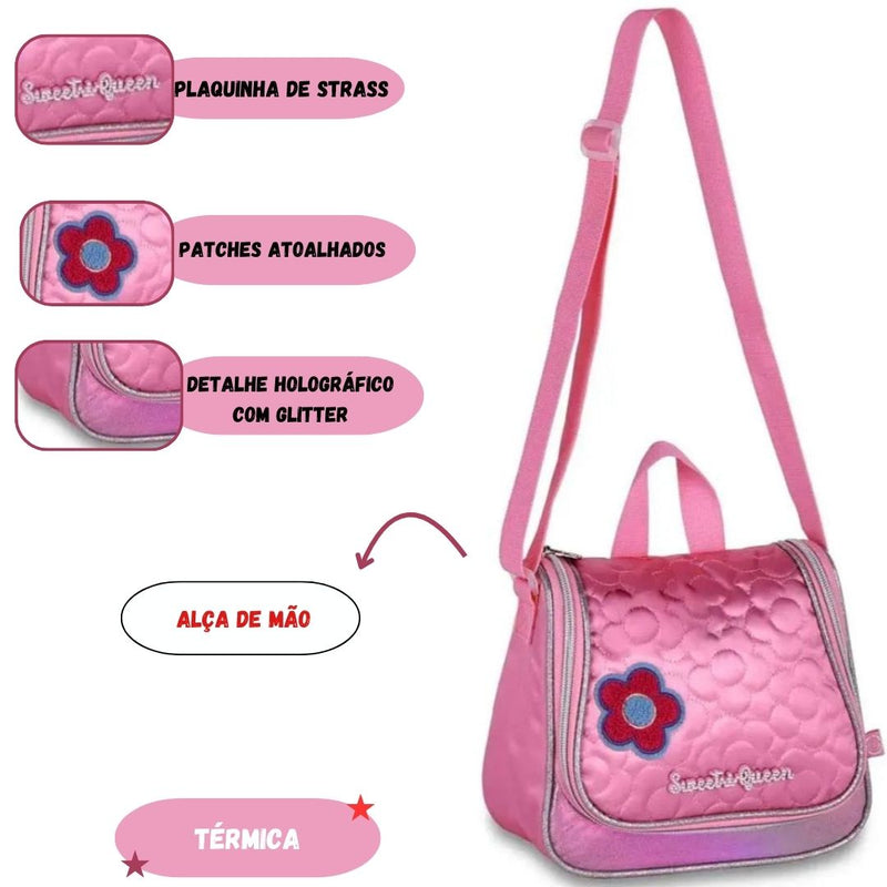 Lancheira Termica Sweet Quenn Escolar Bolsa Menina Juvenil Mala Passeio